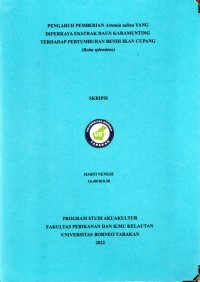 Pengaruh Pemberian Artemia salina Yang Diperkaya Ekstrak Daun Karamunting Terhadap Pertumbuhan Benih Ikan Cupang (Betta splendens)