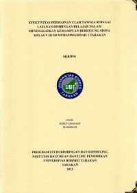 Efektivitas Permainan Ular Tangga Sebagai Layanan Bimbingan Belajar Dalam Meningkatkan Kemampuan Berhitung Siswa Kelas V Di SD Muhammadiyah 1 Tarakan