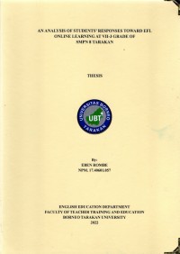 An Analysis Of Students’ Responses Toward EFL Online Learning At VII-3 Grade Of SMPN 8 Tarakan