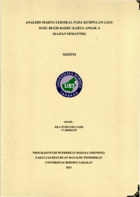 Analisis Makna Leksikal Pada Kumpulan Lagu Suku Bugis Barru Karya Ansar. S  (Kajian Semantik)