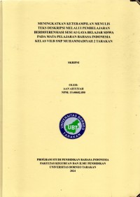 Meningkatkan Keterampilan Menulis Teks Deskripsi Melalui Pembelajaran Berdiferensiasi Sesuai Gaya Belajar Siswa Pada Mata Pelajaran Bahasa Indonesia Kelas VII B SMP Muhammadiyah 2 Tarakan