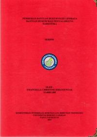 Pemberian Bantuan Hukum Oleh Lembaga Bantuan Hukum Bagi Penyalahguna Narkotika