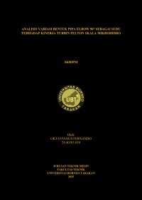 ANALISIS VARIASI BENTUK PIPA ELBOW 90° SEBAGAI SUDU TERHADAP KINERJA TURBIN PELTON SKALA MIKROHIDRO