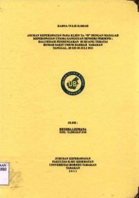 Asuhan Keperawatan Pada Klien “Tn. H” Dengan Masalah Keperawatan Utama Gangguan Sensori Persepsi: Halusinasi Pendengaran Di Ruang Teratai Rumah Sakit Umum Daerah Tarakan Tanggal 28 s/d 30 Juli 2011