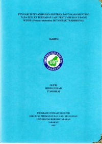 Pengaruh Penambahan Ekstrak Daun Karamunting Pada Pellet Terhadap Laju Pertumbuhan Udang Windu (Penaeus monodon) Di Tambak Tradisional