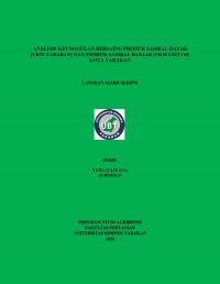 Analisis Keunggulan Bersaing Produk Sambal Dayak (UKM Taraban) Dan Produk Sambal Banjar (UKM Lizy) Di Kota Tarakan