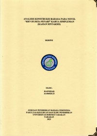 Analisis Konstruksi Bahasa Pada Novel KKN Di Desa Penari Karya Simpleman (Kajian Sintaksis)