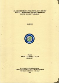 Analisis Problematika Penilaian Afektif Peserta Didik Pada Pembelajaran IPA  Di SMP Negeri 7 Tarakan