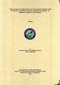 The Students' Perceptions Of The Applications Used In Online Learning During Covid-19 Pandemic At Borneo Tarakan University