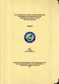 Pengembangan Media Animasi Berbasis Pendidikan Karakter Materi Mendongeng Kelas III Di SDN 023 Tarakan
