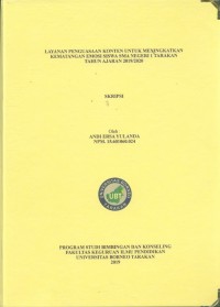 Layanan Penguasaan Konten Untuk Meningkatkan Kematangan Emosi Siswa SMA Negeri 1 Tarakan Tahun Ajaran 2019/2020