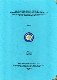 Pengaruh Pemberian Ekstrak Daun Karamunting (Melastoma malabatrhicum) Pada Indukan Terhadap Jumlah Anakan Dan Sintasan Hidup Benih Ikan Cupang (Betta sp.)