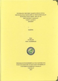 Penerapan Metode Talking Stick Untuk Meningkatkan Kemampuan Mengemukakan Pendapat Pada Siswa Kelas VII SMP Negeri 5 Tarakan Tahun Ajaran 2018/2019