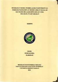 Penerapan Model Pembelajaran Kontekstual Terhadap Kemampuan Memecahkan Masalah Dan Hasil Belajar  Siswa Kelas X MIA SMA Hang Tuah Tarakan