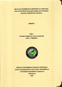 Realitas Kehidupan Perempuan Adonara Dalam Puisi-Puisi Karya Bara Pattyradja (Kajian Sosiologi Sastra)