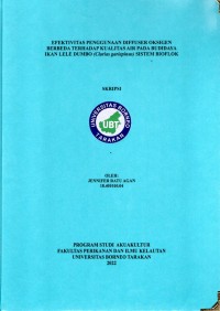 Efektivitas Penggunaan Diffuser Oksigen Berbeda Terhadap Kualitas Air Pada Budidaya Ikan Lele Dumbo (Clarias gariepinus) Sistem Bioflok