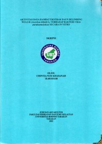 Aktivitas Daya Hambat Ekstrak Daun Belimbing Wuluh (Averrhoa bilimbi l.) Terhadap Bakteri Vibrio parahaemolyticus Secara In Vitro