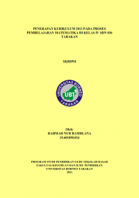 Penerapan Kurikulum 2013 Pada Proses Pembelajaran Matematika Di Kelas IV SDN 036 Tarakan