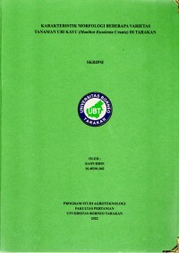 Karakteristik Morfologi Beberapa Varietas Tanaman Ubi Kayu (Manihot esculenta crantz) Di Tarakan