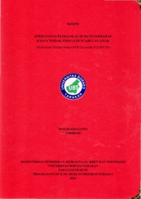 Efektivitas Penegakan Hukum Terhadap Kasus Tindak Pidana Pencabulan Anak (Studi Kasus Putusan Nomor 6/Pid.Sus-Anak/2023/PN.Trk)