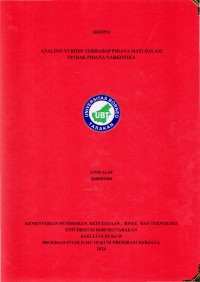 Analisis Yuridis Terhadap Pidana Mati Dalam Tindak Pidana Narkotika