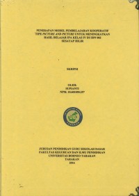 Penerapan Model Pembelajaran Kooperatif Tipe Picture And Picture Untuk Meningkatkan Hasil Belajar IPA Kelas IV Di SDN 002 Sesayap Hilir