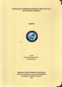 Literasi Dan Disposisi Matematis Siswa Kelas X SMA Negeri 2 Tarakan
