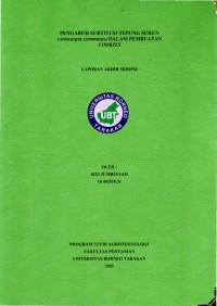 Pengaruh Subtitusi Tepung Sukun (Artocarpus communis) Dalam Pembuatan Cookies