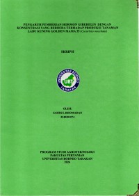 PENGARUH PEMBERIAN HORMON GIBERELIN  DENGAN KONSENTRASI YANG BERBEDA TERHADAP PRODUKSI TANAMAN LABU KUNING GOLDEN MAMA 35 (Cucurbita Moschata)