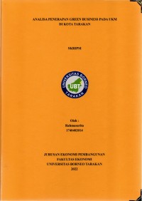 Analisis Penerapan Green Business Pada UKM Di Kota Tarakan