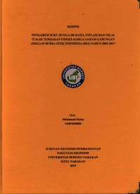Pengaruh Suku Bunga (BI Rate), Inflasi dan Nilai Tukar Terhadap Indeks Harga Saham Gabungan (IHSG) Di Bursa Efek Indonesia (BEI) Tahun 2002-2017