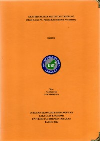 Eksternalitas Aktivitas Tambang Studi Kasus (PT. Pesona Khatulistiwa Nusantara)