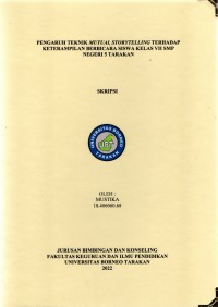 Pengaruh Teknik Mutual Storytelling Terhadap Keterampilan Berbicara Siswa Kelas VII SMP Negeri 5 Tarakan