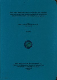 Pengaruh Pemberian Pakan Alami Yang Berbeda Terhadap Pertumbuhan Dan Kelangsungan Hidup (SR) Larva Ikan Lele Dumbo (clarias gariepinus.)