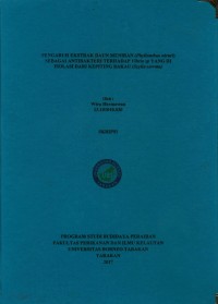 Pengaruh Ekstrak Daun Meniran (Phyllanthus niruri) Sebagai Antibakteri Terhadap Vibrio Sp Yang Di Isolasi Dari Kepiting Bakau (Scylla serrata)