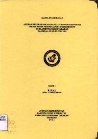 Asuhan Keperawatan Pada Tn. “J” Dengan Diagnosa Medik Abses Perianal Post Debridement Di Flamboyan RSUD Tarakan Tanggal 25 s/d 27 Juli 2011