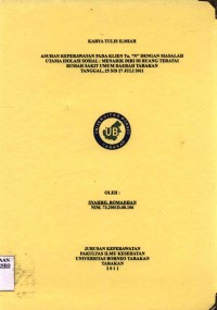Asuhan Keperawatan Pada Klien Ny. N Dengan Masalah Utama Isolasi Sosial: Menarik Diri Di Ruang Teratai Rumah Sakit Umum Daerah Tarakan Tanggal 25 Juli s/d 27 Juli 2011