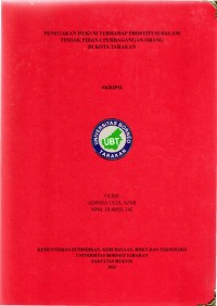 Penegakan Hukum Terhadap Prostitusi Dalam Tindak Pidana Perdagangan Orang Di Kota Tarakan