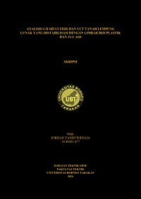 Analisis Uji Sifat Fisis Dan UCT Tanah Lempung Lunak Yang Distabilisasi Dengan Limbah Biji  Plastik Dan Fly Ash