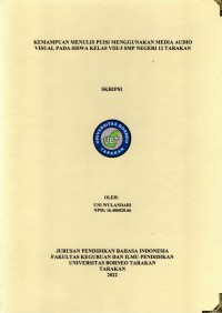 Kemampuan Menulis Puisi Menggunakan Media Audio Visual Pada Siswa Kelas VIII-3 SMP Negeri 12 Tarakan