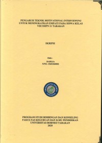 Pengaruh Teknik Motivational Interviewing Untuk Meningkatkan Empati Pada Siswa Kelas VIII SMPN 11 Tarakan