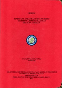Pembinaan Narapidana Seumur Hidup Di Lembaga Pemasyarakatan Kelas IIA Tarakan