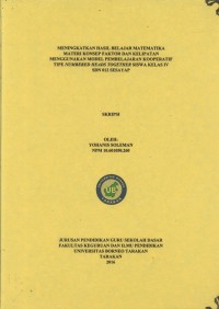 Meningkatkan Hasil Belajar Matematika Materi Konsep Faktor Dan Kelipatan Menggunakan Model Pembelajaran Kooperatif Tipe Numbered Heads Together Siswa Kelas IV SDN 012 Sesayap