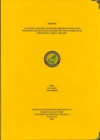 Analisis Faktor-Faktor Makroekonomi yang Mempengaruhi Investasi Sektor Transportasi Di Indonesia Tahun 2001-2017