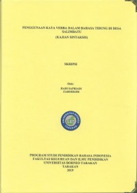 Penggunaan Kata Verba Dalam Bahasa Tidung Di Desa Salimbatu (Kajian Sintaksis)