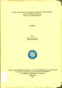 Tanda Bahasa Dalam Novel Kisah Langit Merah Karya Bubin Lantang (Tinjauan Semiotika)