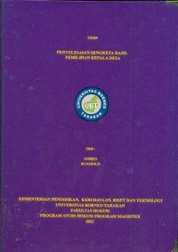Penyelesaian Sengketa Hasil Pemilihan Kepala Desa