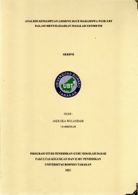 Analisis Kemampuan Looking Back Mahasiswa PGSD UBT Dalam Menyelesaikan Masalah Geometri
