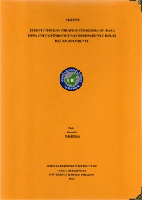 Efektivitas Dan Strategi Pengelolaan Dana Desa Untuk Pembangunan Di Desa Bunyu Barat Kecamatan Bunyu