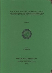 Pengaruh Pupuk Organik Cair Limbah Kulit Pisang Kepok Dan Jarak Tanam Terhadap Pertumbuhan Dan Produksi Tanaman Tomat (Lycopersicum esculentum Mill)